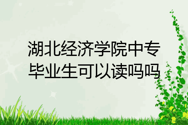 湖北经济学院中专毕业生可以读吗吗
