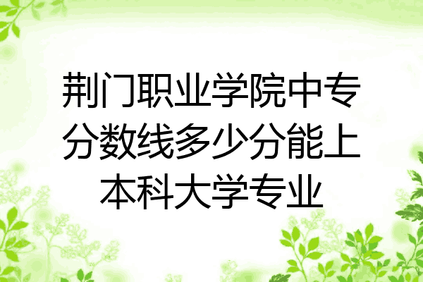 荆门职业学院中专分数线多少分能上本科大学专业