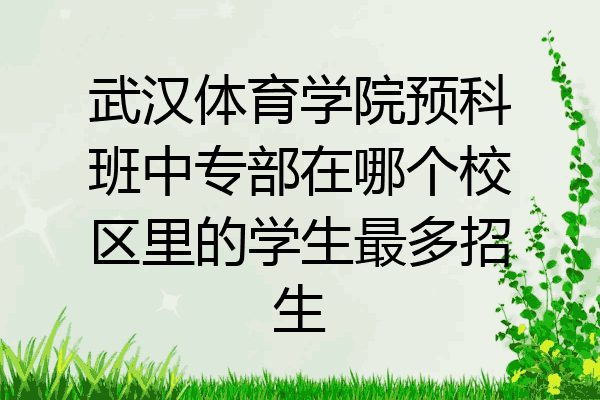 武汉体育学院预科班中专部在哪个校区里的学生最多招生
