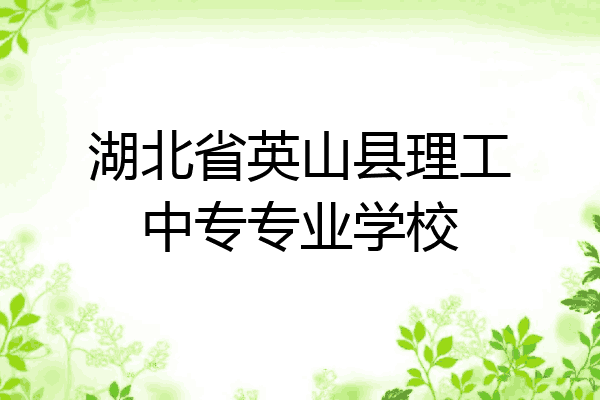 湖北省英山县理工中专专业学校