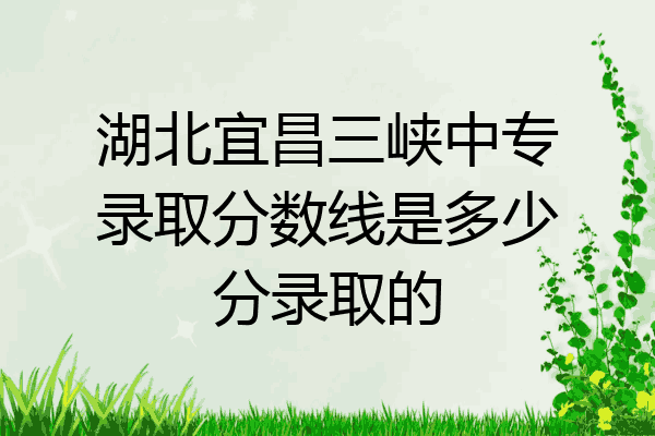 湖北宜昌三峡中专录取分数线是多少分录取的