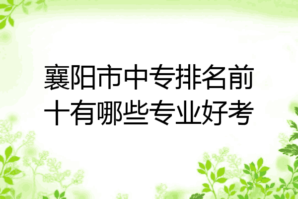 襄阳市中专排名前十有哪些专业好考