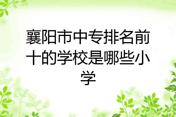 襄阳市中专排名前十的学校是哪些小学