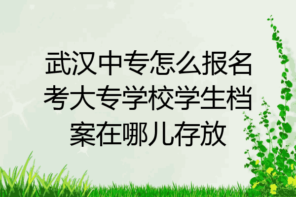 武汉中专怎么报名考大专学校学生档案在哪儿存放