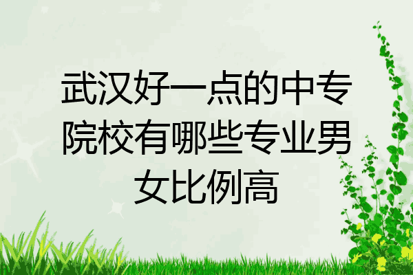 武汉好一点的中专院校有哪些专业男女比例高