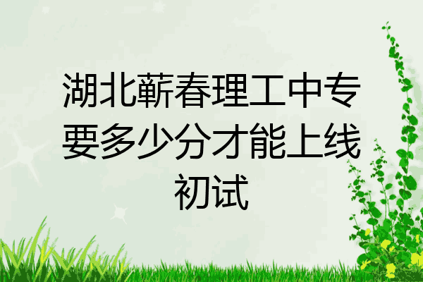 湖北蕲春理工中专要多少分才能上线初试