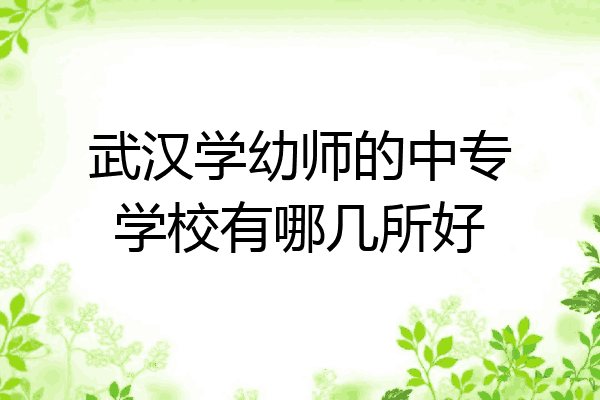 武汉学幼师的中专学校有哪几所好