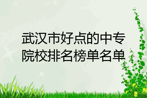 武汉市好点的中专院校排名榜单名单