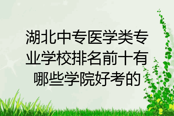 湖北中专医学类专业学校排名前十有哪些学院好考的
