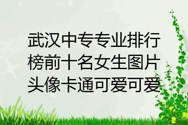 武汉中专专业排行榜前十名女生图片头像卡通可爱可爱