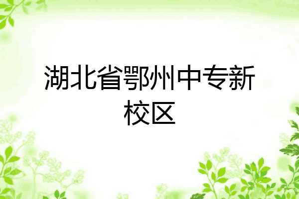 湖北省鄂州中专新校区