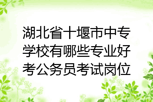 湖北省十堰市中专学校有哪些专业好考公务员考试岗位