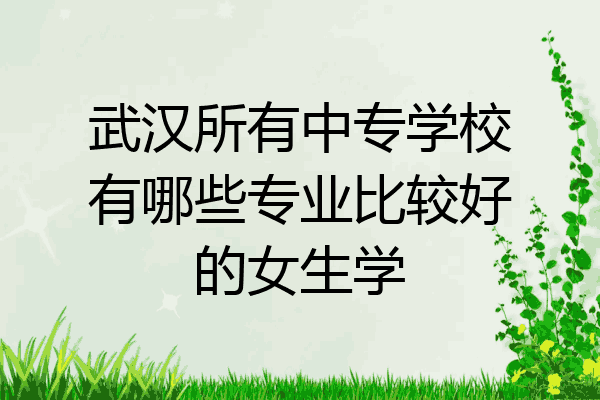 武汉所有中专学校有哪些专业比较好的女生学