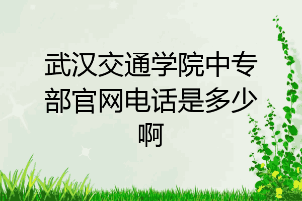 武汉交通学院中专部官网电话是多少啊
