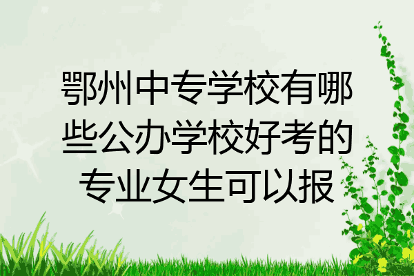 鄂州中专学校有哪些公办学校好考的专业女生可以报