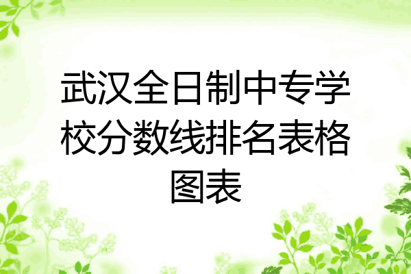 武汉全日制中专学校分数线排名表格图表