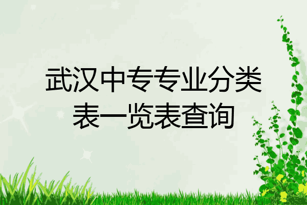武汉中专专业分类表一览表查询