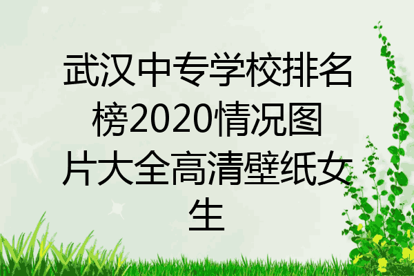 武汉中专学校排名榜2020情况图片大全高清壁纸女生