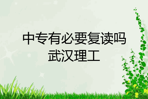 中专有必要复读吗武汉理工