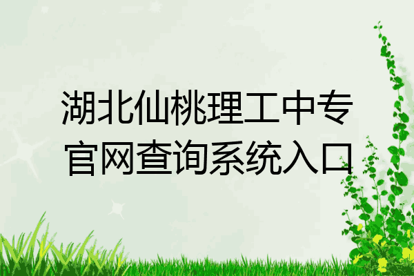 湖北仙桃理工中专官网查询系统入口