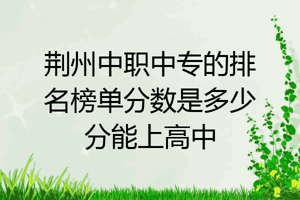 荆州中职中专的排名榜单分数是多少分能上高中