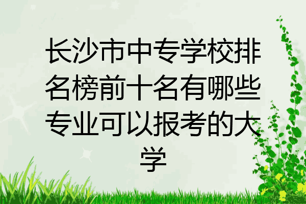 长沙市中专学校排名榜前十名有哪些专业可以报考的大学