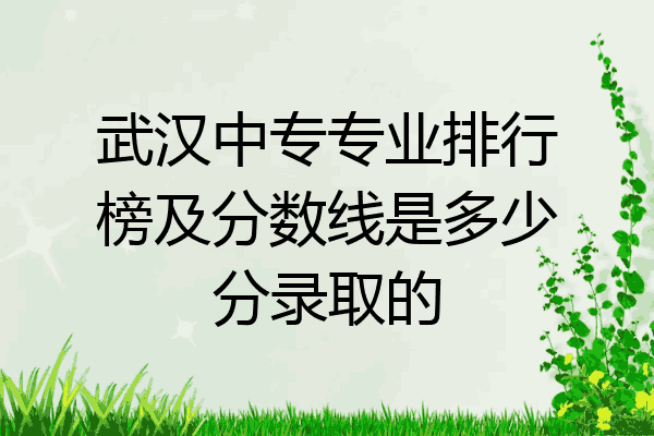 武汉中专专业排行榜及分数线是多少分录取的