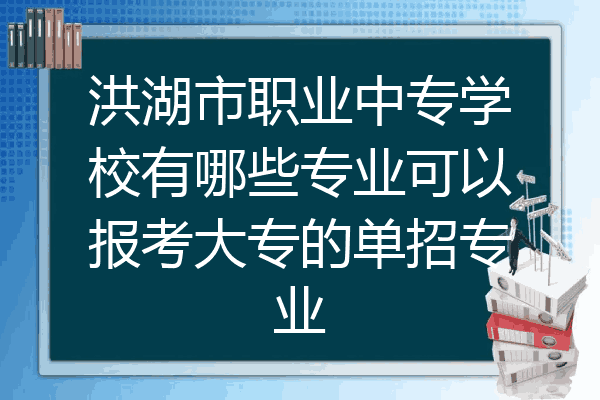 洪湖市职业中专学校有哪些专业可以报考大专的单招专业