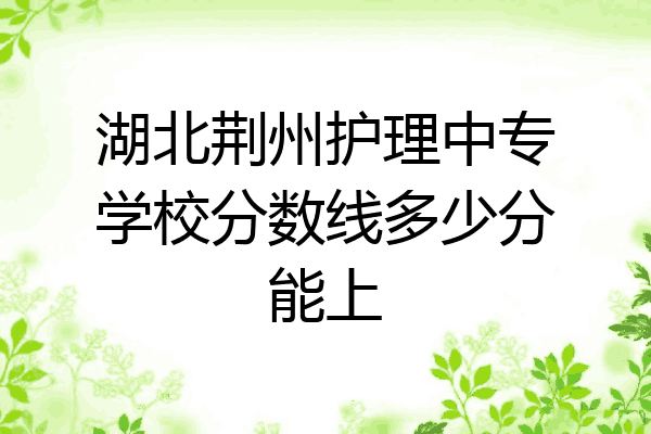 湖北荆州护理中专学校分数线多少分能上