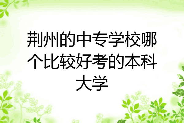 荆州的中专学校哪个比较好考的本科大学