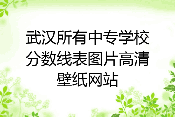 武汉所有中专学校分数线表图片高清壁纸网站