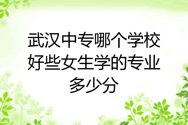 武汉中专哪个学校好些女生学的专业多少分
