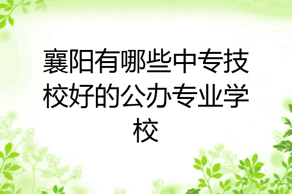 襄阳有哪些中专技校好的公办专业学校