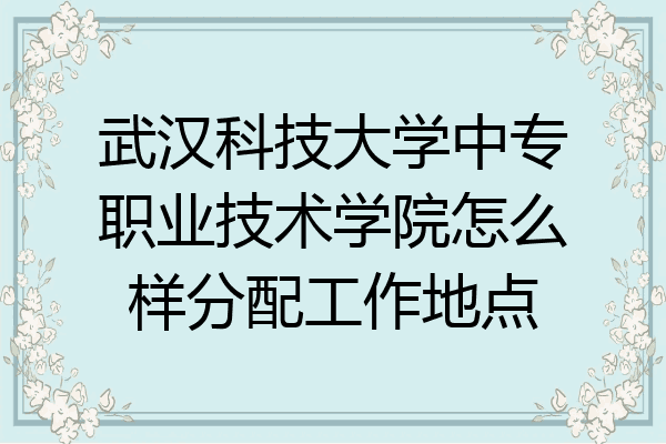 武汉科技大学中专职业技术学院怎么样分配工作地点
