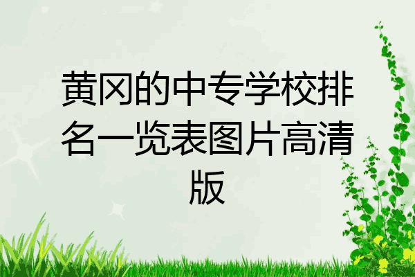 黄冈的中专学校排名一览表图片高清版