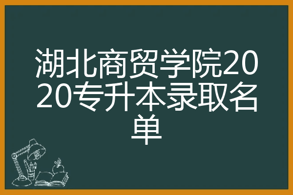 湖北商贸学院2020专升本录取名单
