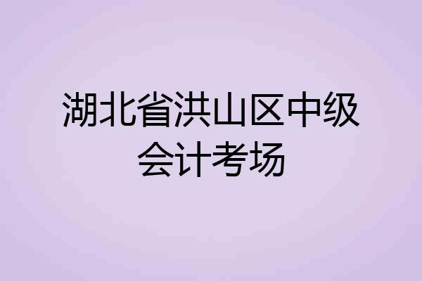 湖北省洪山区中级会计考场