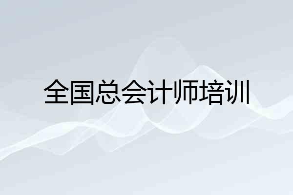 全国总会计师培训