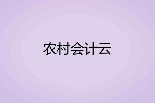 农村会计云