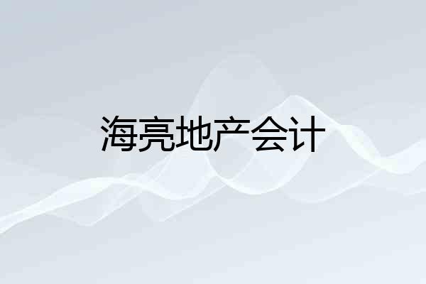 海亮地产会计