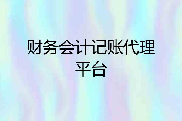 财务会计记账代理平台