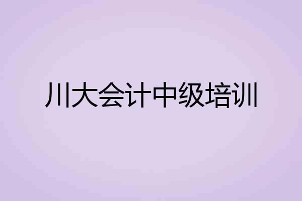 川大会计中级培训