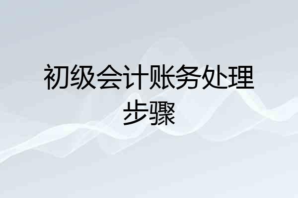 初级会计账务处理步骤