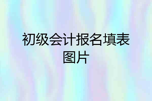 初级会计报名填表图片
