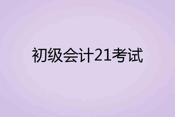 初级会计21考试