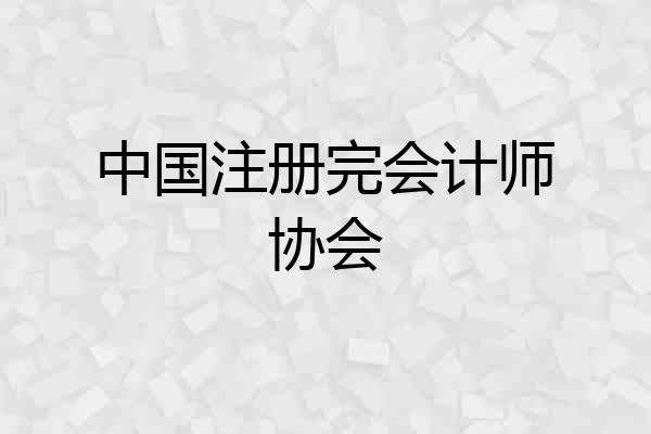 中国注册完会计师协会