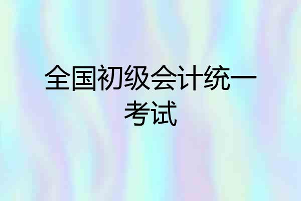 全国初级会计统一考试
