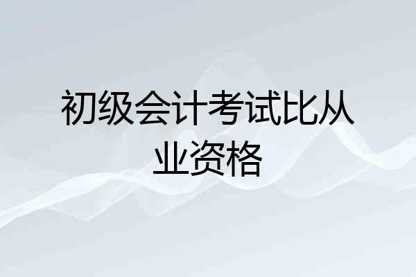 初级会计考试比从业资格