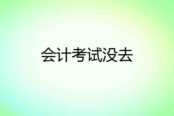 会计考试没去