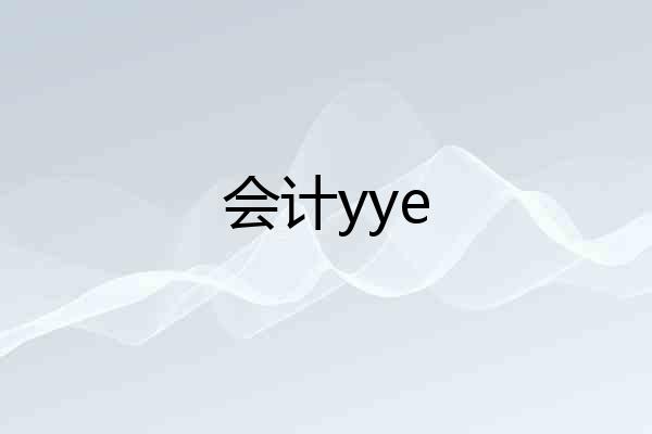 会计yye